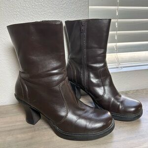 Vintage 90s Y2K 00s Mudd Brown Chunky Platform Bratz Booties Ankle Boots 9